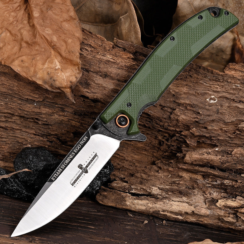 IronClad D2 Steel Folding Knife - Sandblasted Finish with G10 Handle EDC