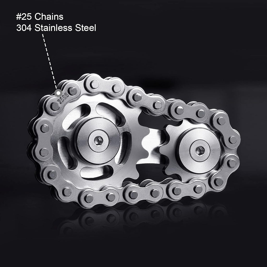 Fidget Spinner Metal Stainless Steel Bearings - GearSpin 75g Smooth Spin EDC Stress Relief ADHD