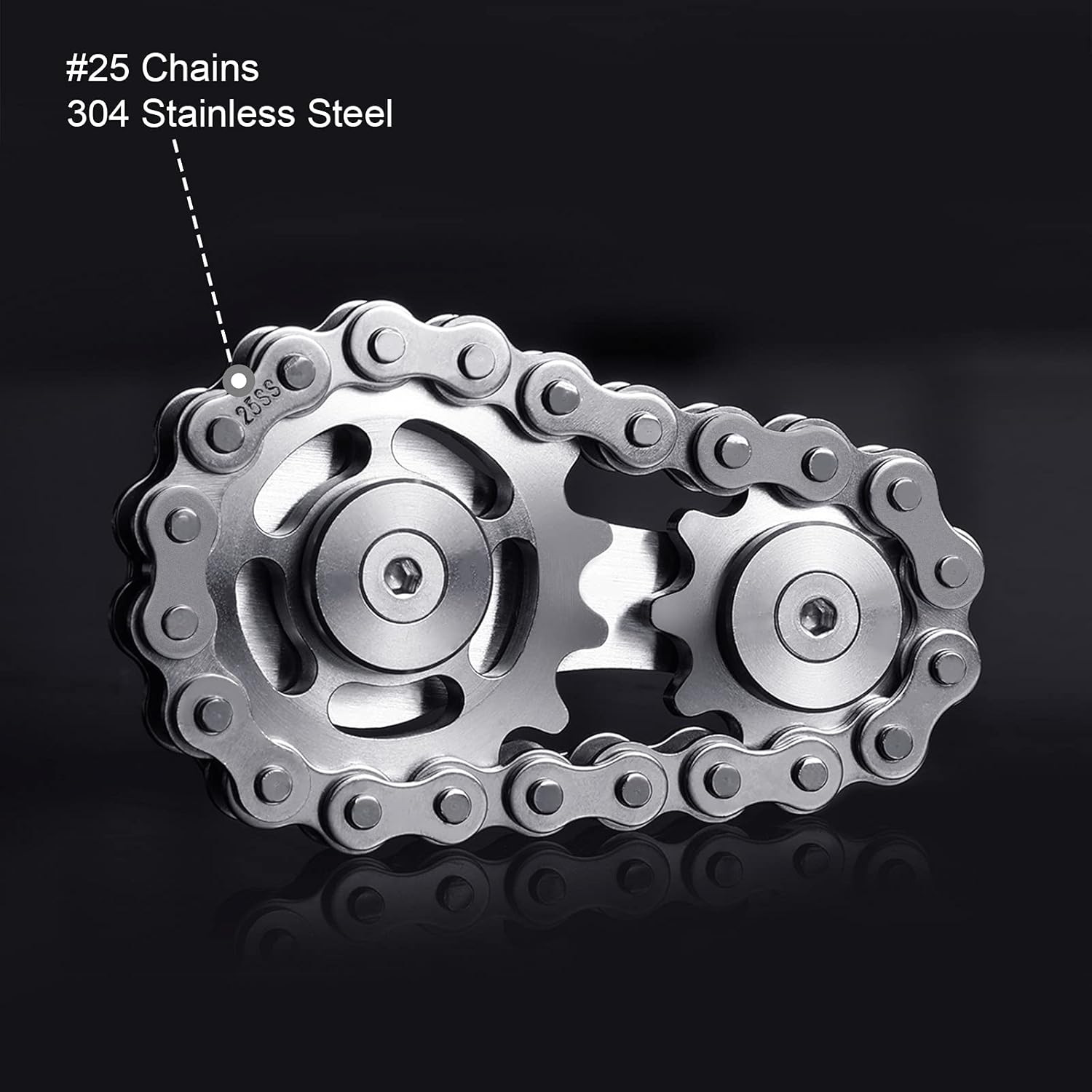 Fidget Spinner Metal Stainless Steel Bearings - GearSpin 75g Smooth Spin EDC Stress Relief ADHD