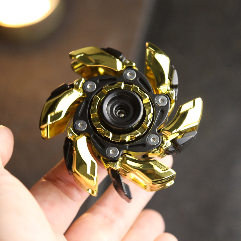 Stainless Steel Fidget Spinner – WarpFang Mecha with EDC Stress Relief Toy