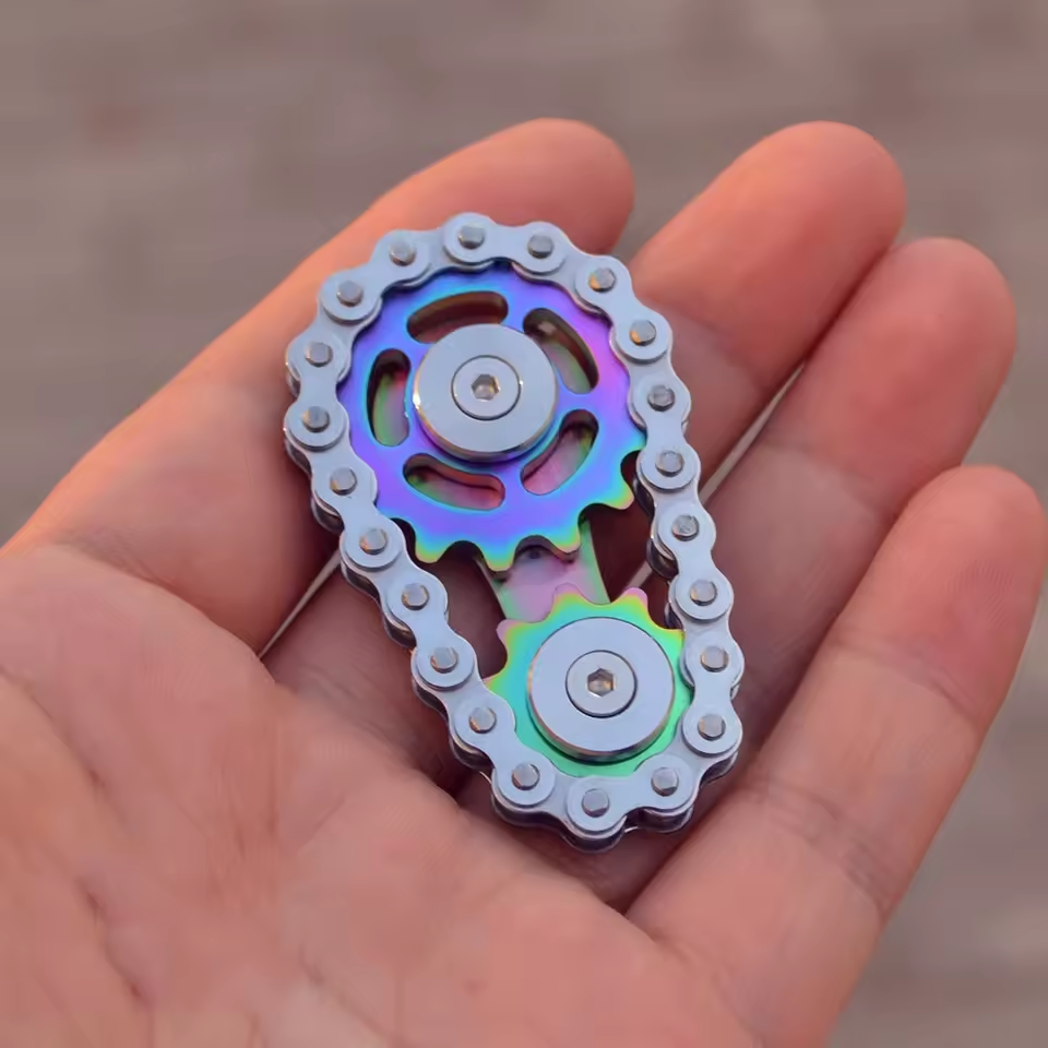 Fidget Spinner Metal Stainless Steel Bearings - GearSpin 75g Smooth Spin EDC Stress Relief ADHD