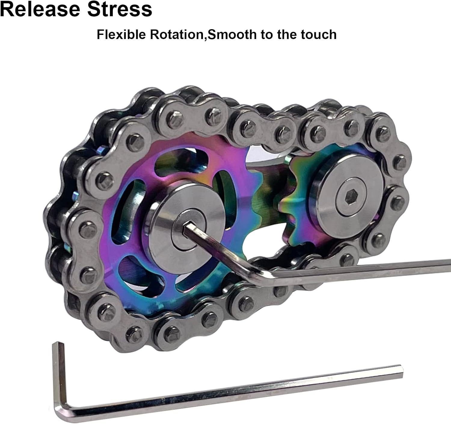 Fidget Spinner Metal Stainless Steel Bearings - GearSpin 75g Smooth Spin EDC Stress Relief ADHD