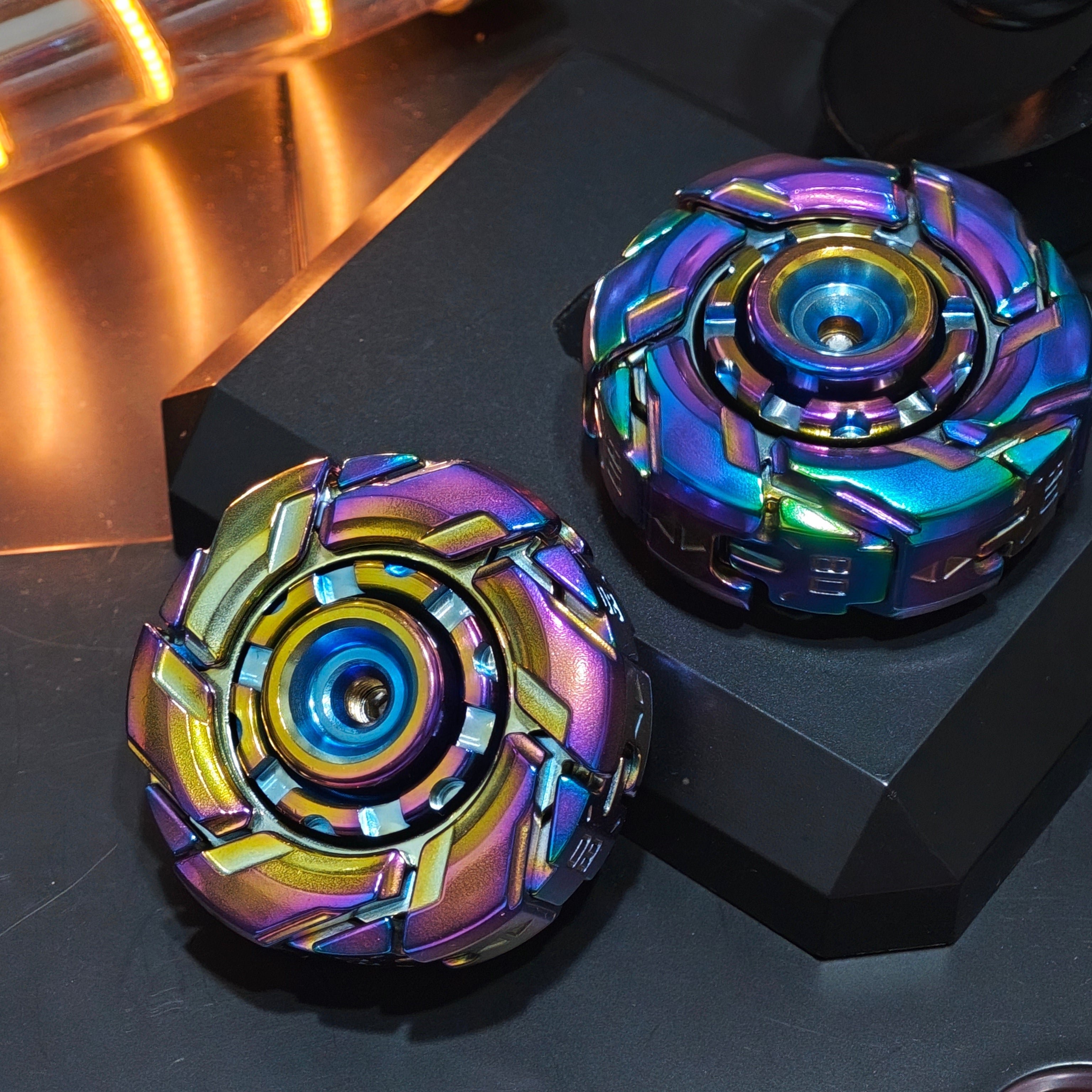 Stainless Steel Fidget Spinner – WarpFang Mecha with EDC Stress Relief Toy