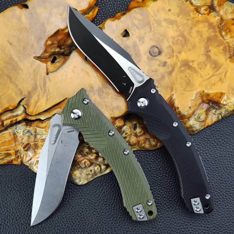 Folding Knife M390 Steel Pocket Knife G10 Handle 58 HRC One-Hand Opening EDC Camping Knife