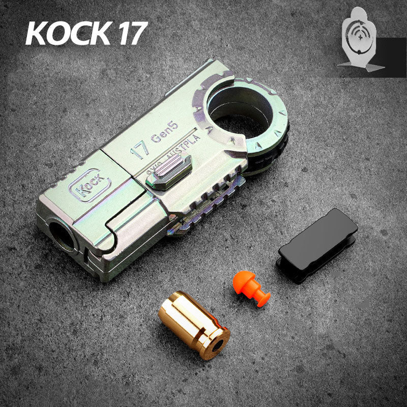 Fidget Toy 3-in-1 Ratchet Spinner Launcher - Fold n Fire Alloy Glock Colt EDC Stress Relief