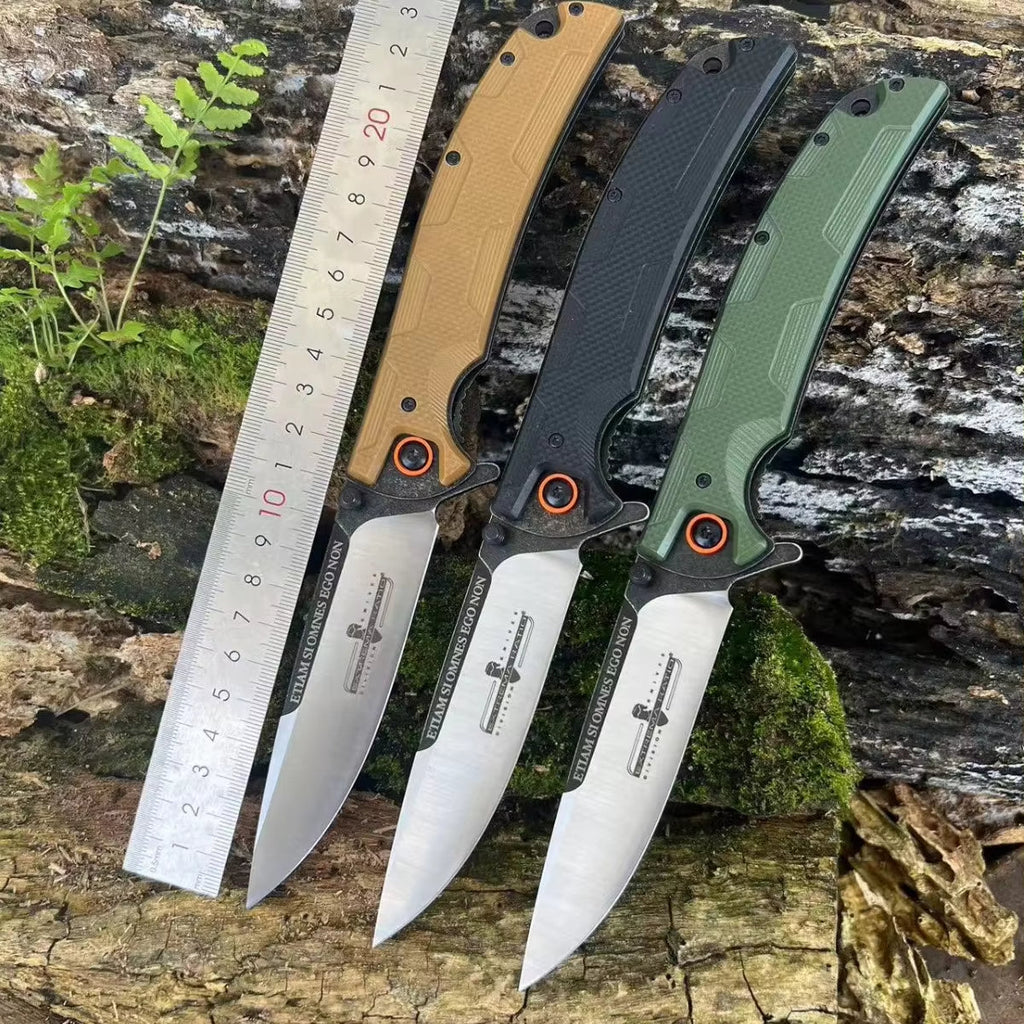 IronClad D2 Steel Folding Knife - Sandblasted Finish with G10 Handle EDC