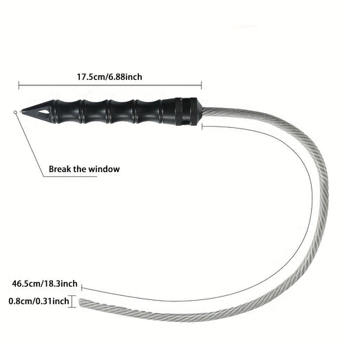 Aluminum Baton – Tactical Self Defense Whip with Alloy Handle with Tungsten Glass Breaker detail image
