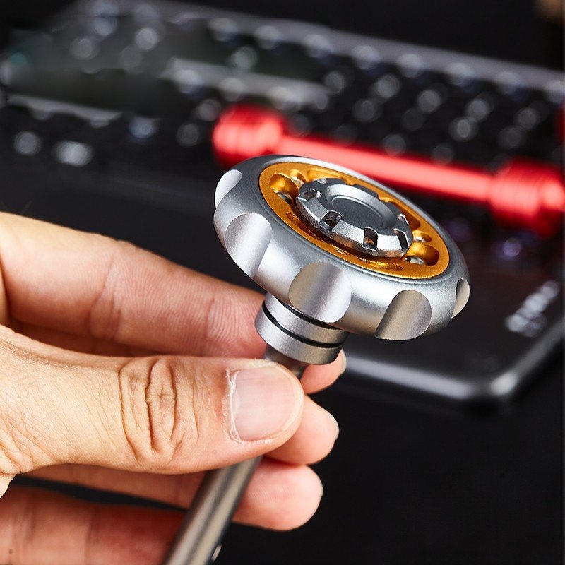 Aluminum Fidget Spinner – Metal Ferris Wheel Cyberpunk for Alternative Styling detail image - detail view 4