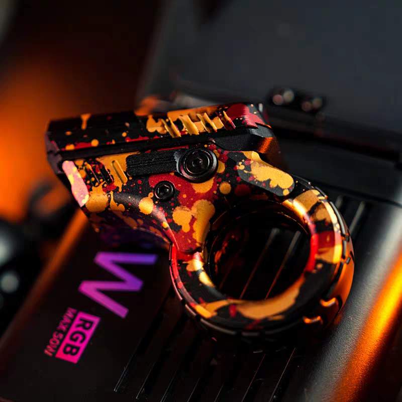 Aluminum Fidget Spinner – Stress Blaster Toy with Alloy Mecha Gear Ring variant image