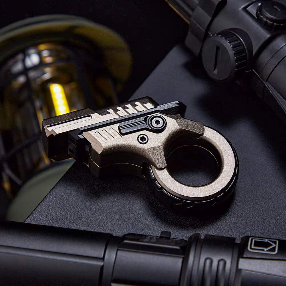 Aluminum Fidget Spinner – Stress Blaster Toy with Alloy Mecha Gear Ring detail image - detail view 5