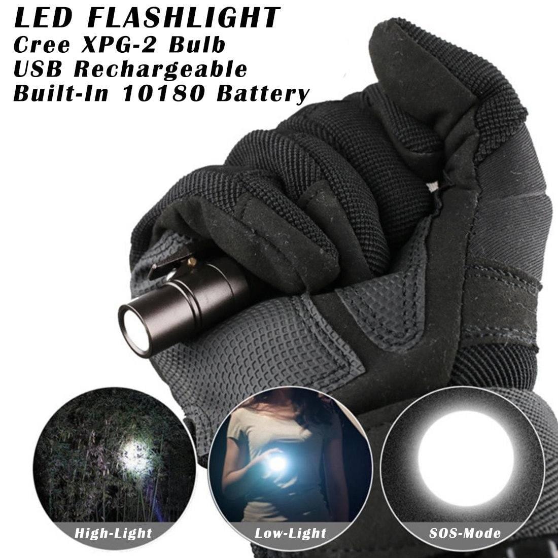 Aluminum Flashlight Tactical Pen – Tungsten Tip USB Rechargeable TSA Approved detail image