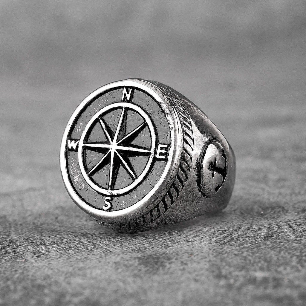 Anchor Compass Ring – Navigator Sailor Punk Hip Hop Statement product image