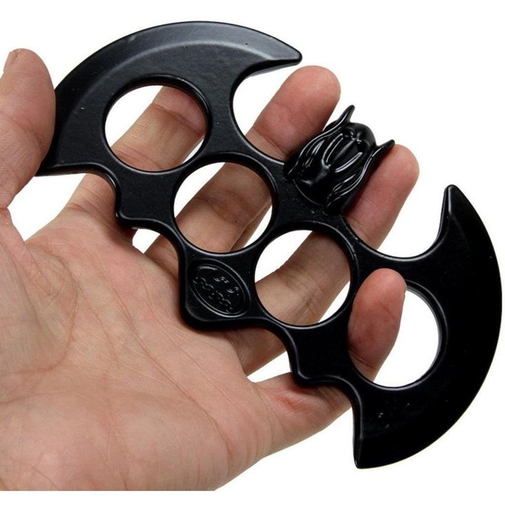 Brass Batman Knuckles – Hard Alloy Edition Four Finger with Black Tactical with Pouch product image