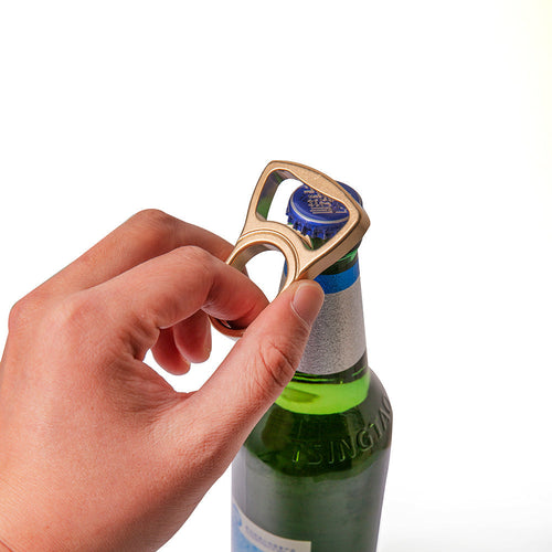 Brass Bottle Opener Knuckles – Self Defense with Thor Ring Stonewash Single Finger EDC detail image