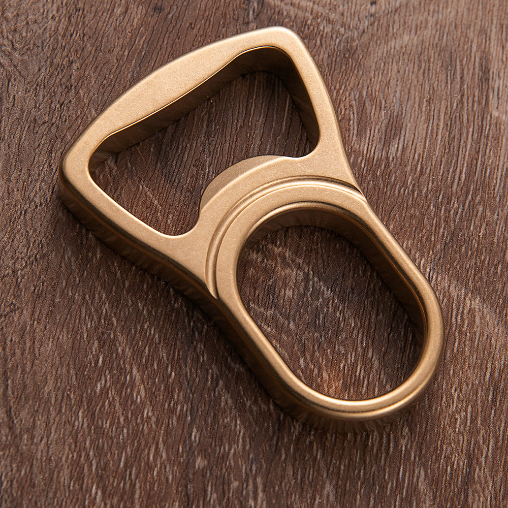 Brass Bottle Opener Knuckles – Self Defense with Thor Ring Stonewash Single Finger EDC detail image - detail view 7