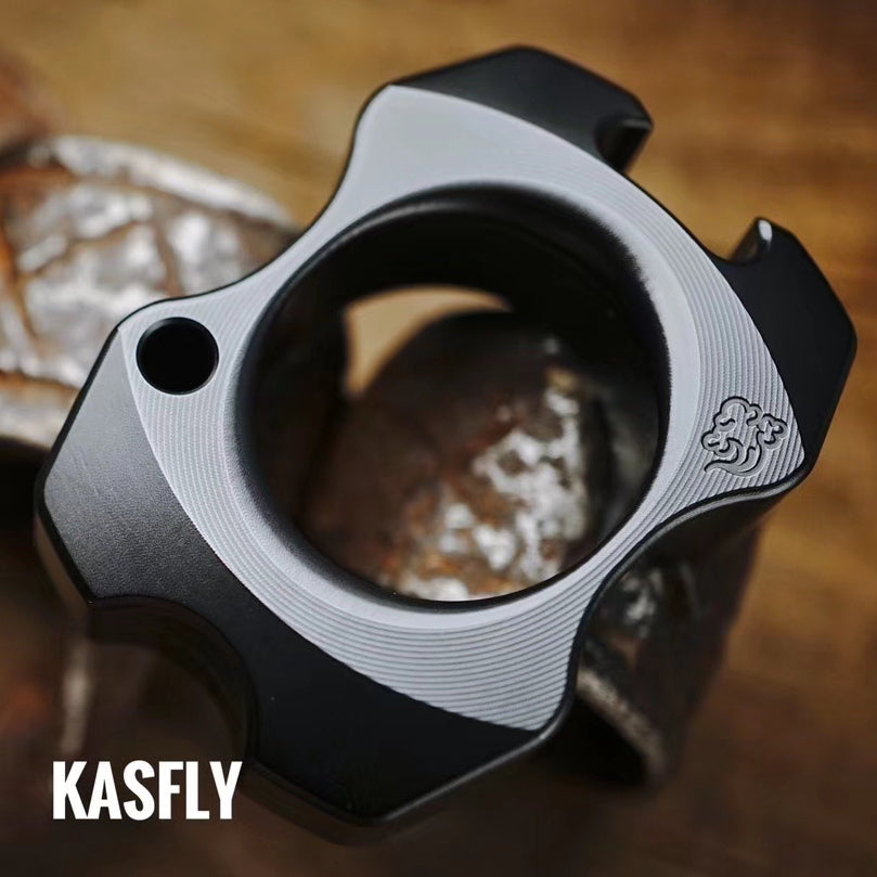 Brass Bottle Opener Knuckles – Zirconium Single Finger Ring for Alternative Styling detail image
