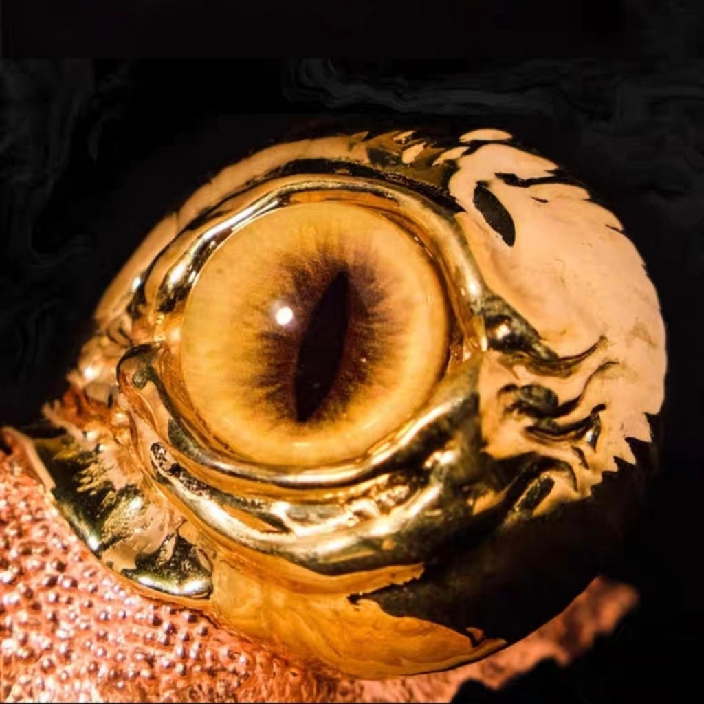 Brass Fidget Toy – Cthulhu Eye Snail Figurine with /Copper Desk Sculpture detail image - detail view 4