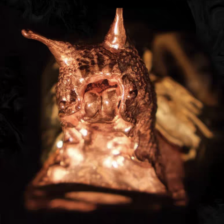 Brass Fidget Toy – Cthulhu Eye Snail Figurine with /Copper Desk Sculpture detail image - detail view 6