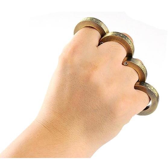 Brass Folding Knuckles – Ring with Transformable Self Defense Jewelry detail image - detail view 4
