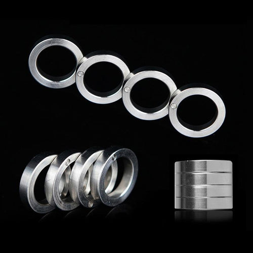 Brass Folding Knuckles – Ring with Transformable Self Defense Jewelry variant image