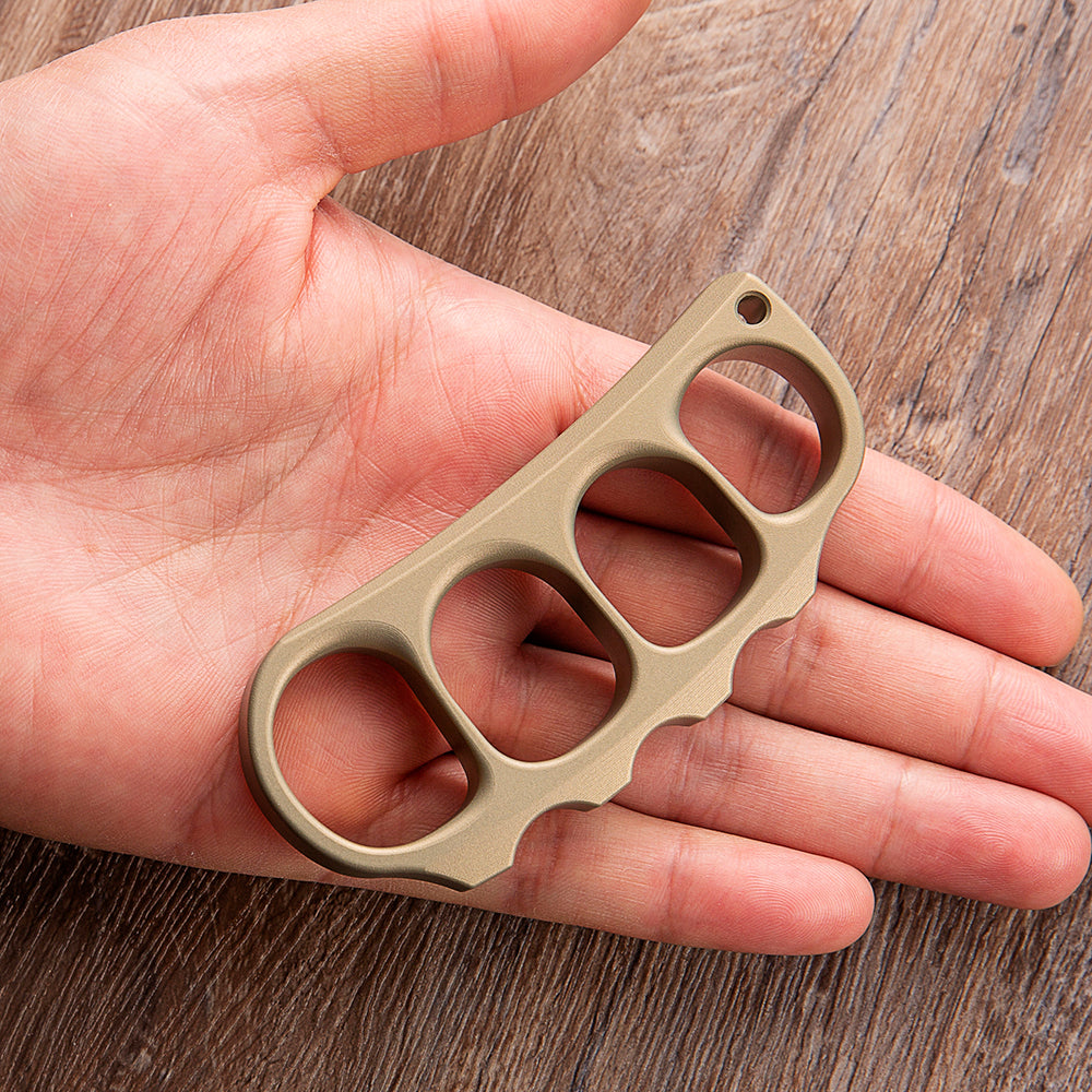 Brass Four Finger Knuckles – 7075 Aluminum with Pea Pods 15mm Ultra Thick Lightweight detail image - detail view 3