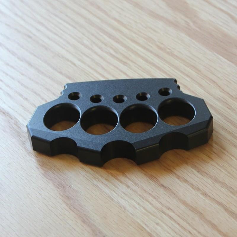Brass Four Finger Knuckles – Aerospace Aluminum Alloy Ultra-Thick 15mm with Black Oxide detail image