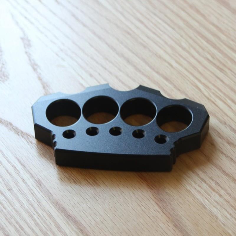 Brass Four Finger Knuckles – Aerospace Aluminum Alloy Ultra-Thick 15mm with Black Oxide detail image - detail view 3