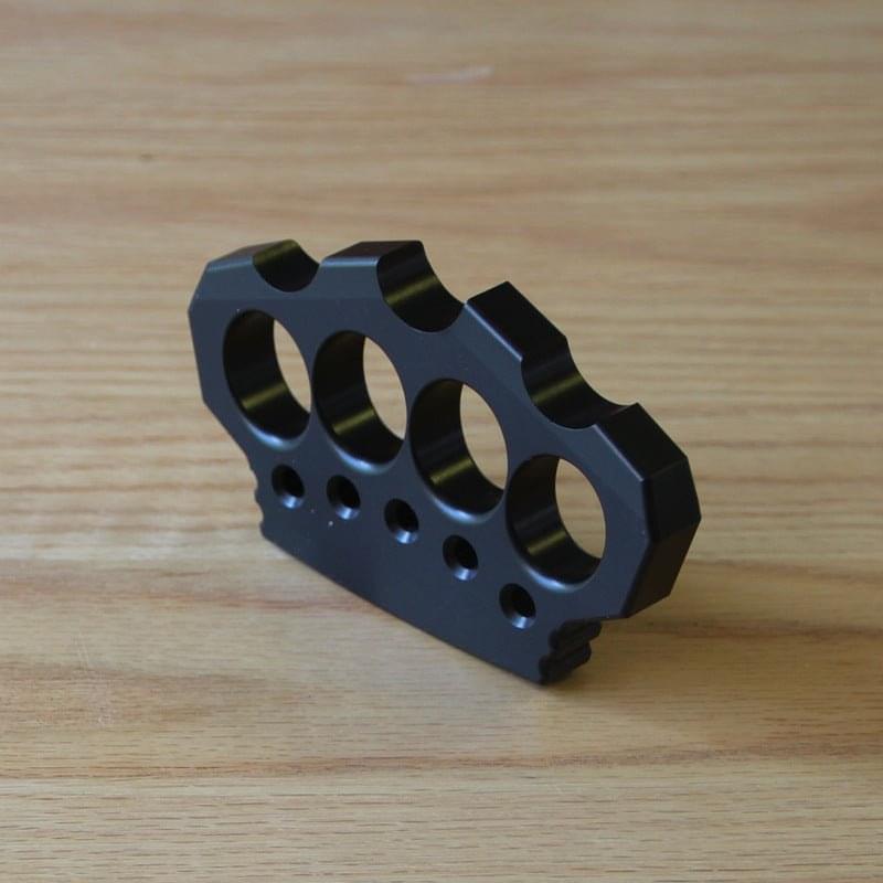 Brass Four Finger Knuckles – Aerospace Aluminum Alloy Ultra-Thick 15mm with Black Oxide detail image - detail view 5