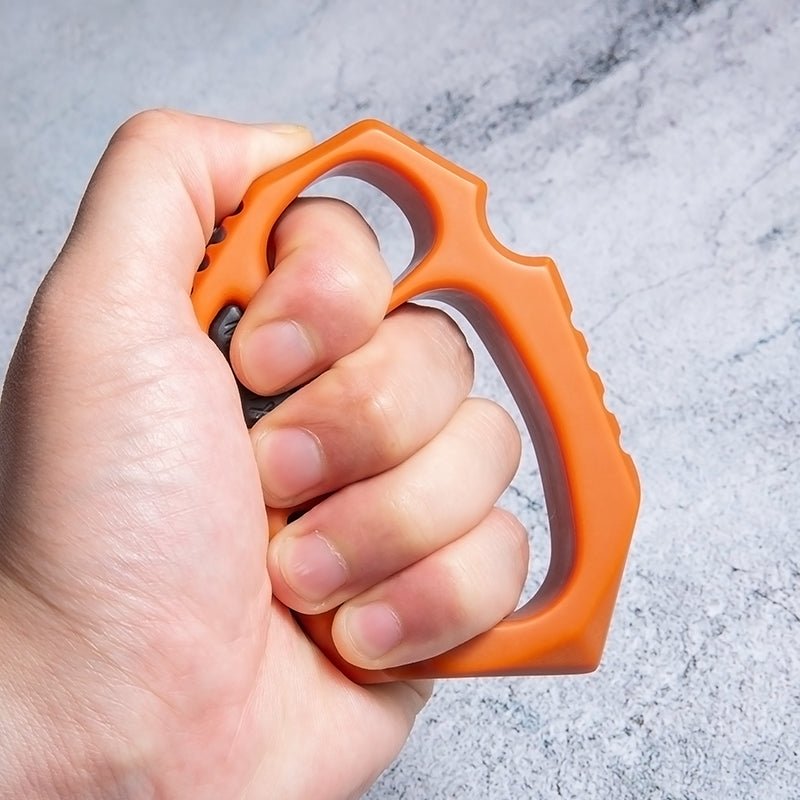 Brass Four Finger Knuckles – Bakelite with 20mm Thick Window Breaker Lightweight detail image