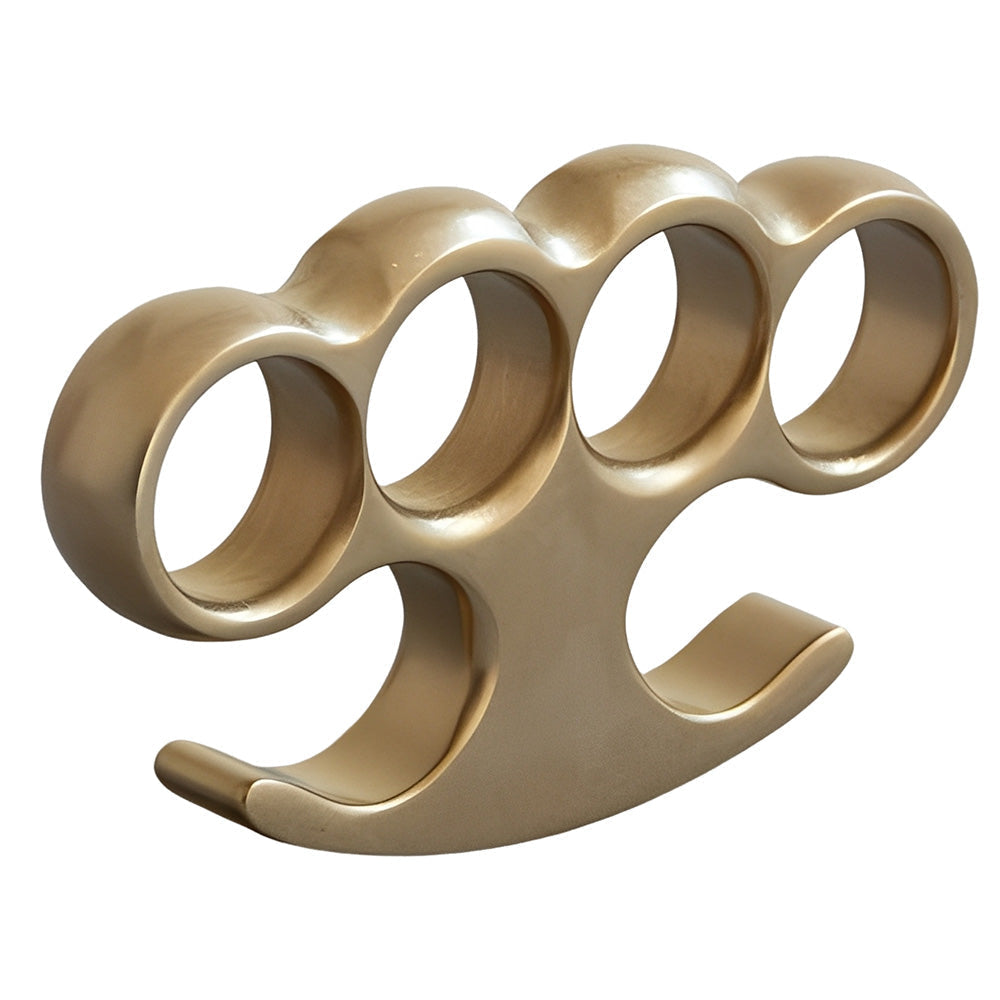 Brass Four Finger Knuckles – Classic with American Style Stonewash Finish product image