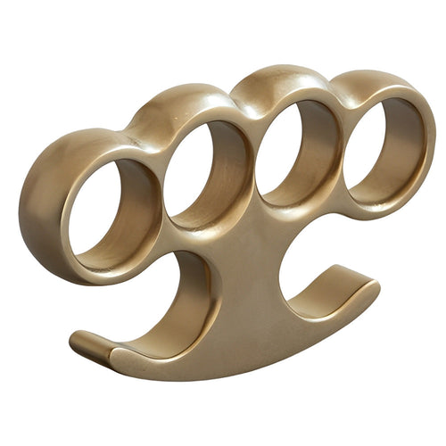Brass Four Finger Knuckles – Classic with American Style Stonewash Finish product image