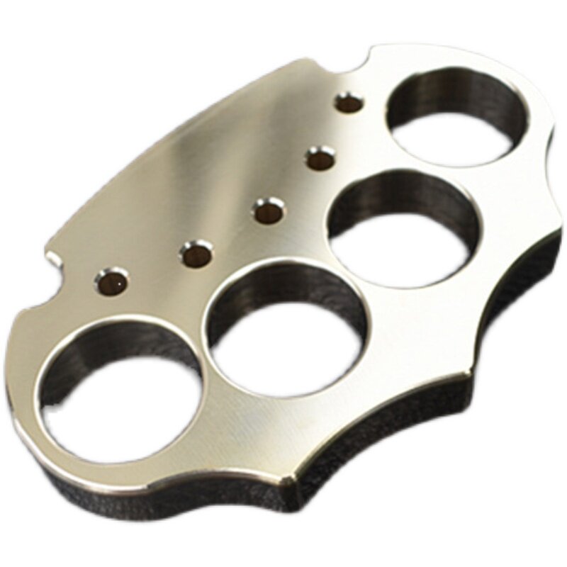 Brass Four Finger Knuckles – CNC Engraved 4 Heavy Duty Self-Defense EDC Duster 440g product image