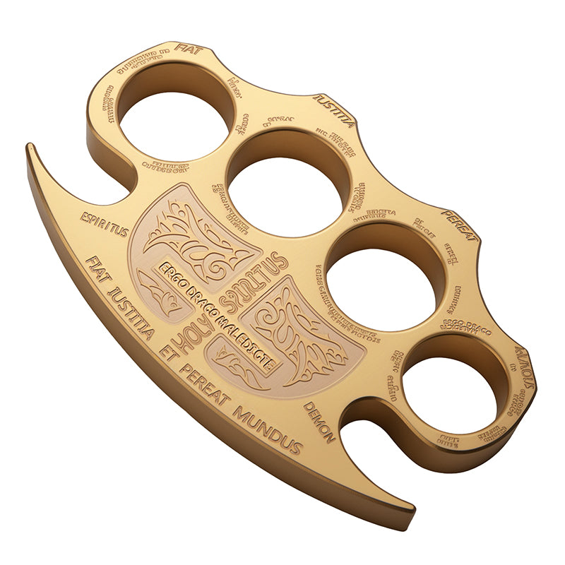 Brass Four Finger Knuckles – Constantine Holy Spiritus Design Heavy Duty product image