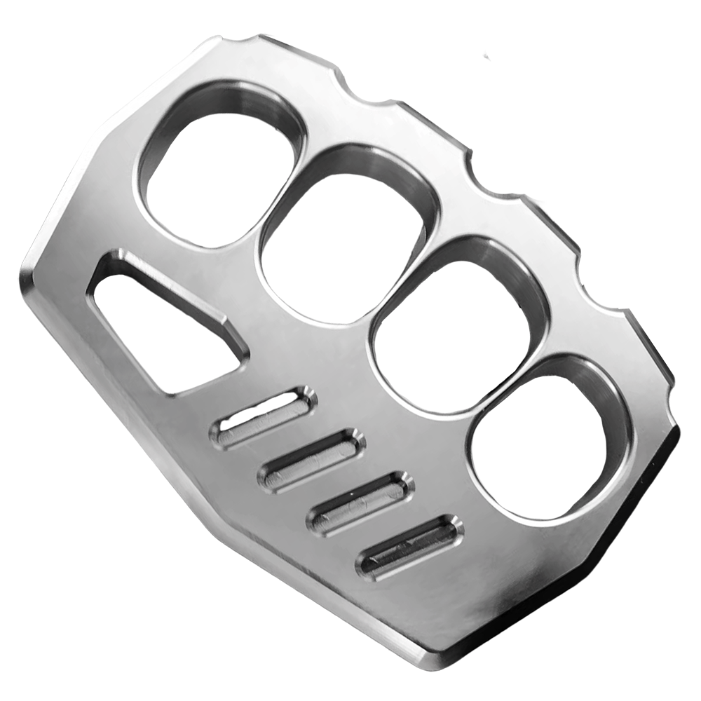 Brass Four Finger Knuckles – Dusters with Peace Maker 16mm Ultra Thick 520g CNC EDC variant image