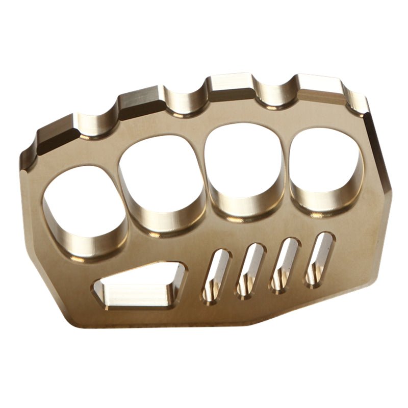 Brass Four Finger Knuckles – Dusters with Peace Maker 16mm Ultra Thick 520g CNC EDC product image