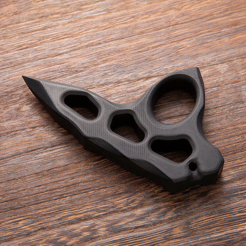 Brass Four Finger Knuckles – G10 Glass Fiber with 14mm Thick Lightweight Kubotan detail image
