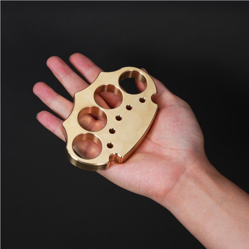 Brass Four Finger Knuckles – H59 with Anti-Slip Pattern Heavy Duty EDC detail image - detail view 3