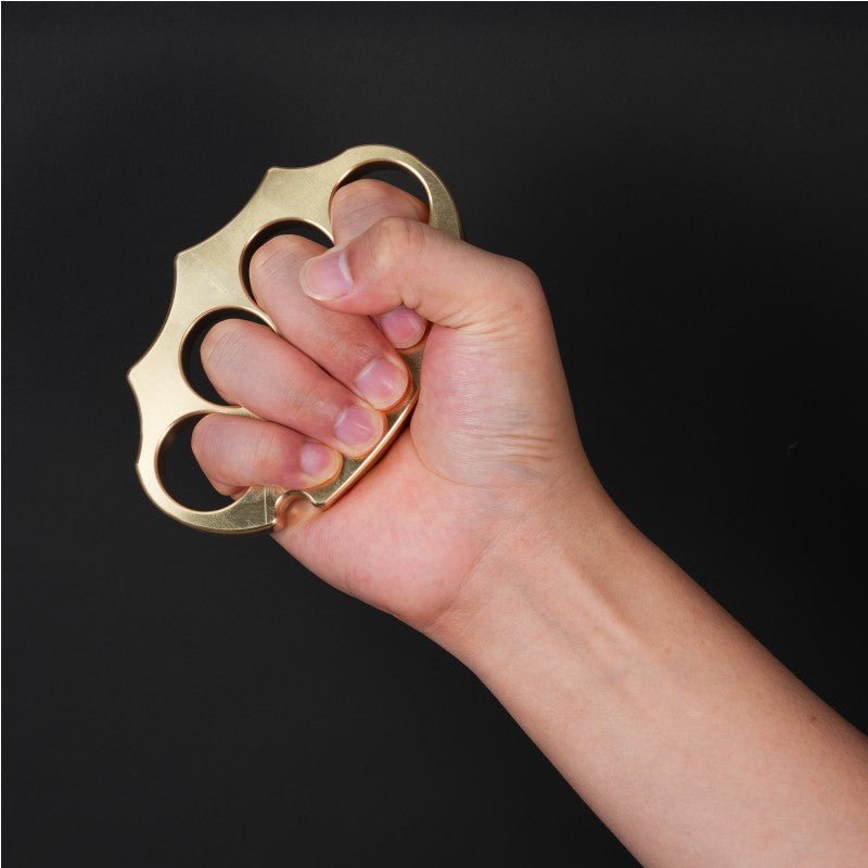 Brass Four Finger Knuckles – H59 with Anti-Slip Pattern Heavy Duty EDC detail image - detail view 4