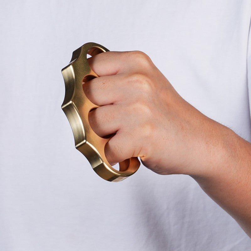 Brass Four Finger Knuckles – H59 with Anti-Slip Pattern Heavy Duty EDC detail image - detail view 6