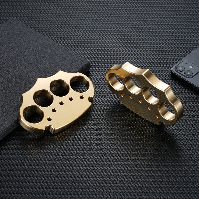 Brass Four Finger Knuckles – H59 with Anti-Slip Pattern Heavy Duty EDC detail image - detail view 7