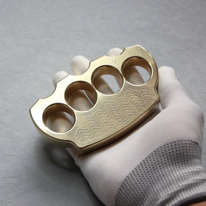 Brass Four Finger Knuckles – H59 with Duster Self Defense with Anti-Slip Tactical 640g detail image - detail view 5