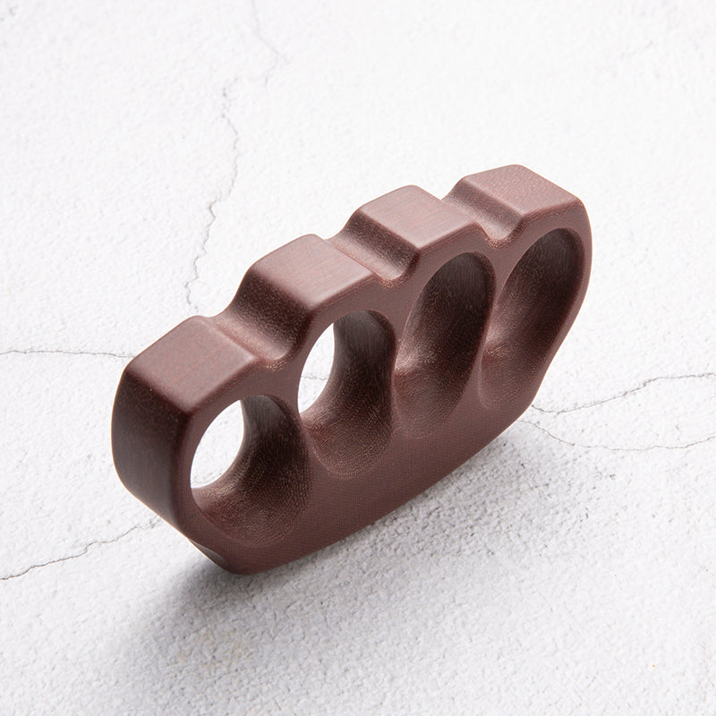 Brass Four Finger Knuckles – Micarta Extreme-Thick 20mm with Slim Profile Non-Metal 85g detail image - detail view 5