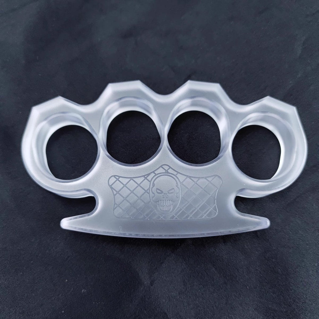 Brass Four Finger Knuckles – PVC Plastic Ultra-Thick 14mm with Clear Non-Metal 55g detail image - detail view 5