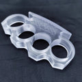 Brass Four Finger Knuckles – PVC Plastic Ultra-Thick 14mm with Clear Non-Metal 55g product image