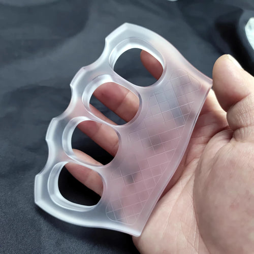 Brass Four Finger Knuckles – PVC Plastic with 14mm Ultra-Thick Non-Metal detail image