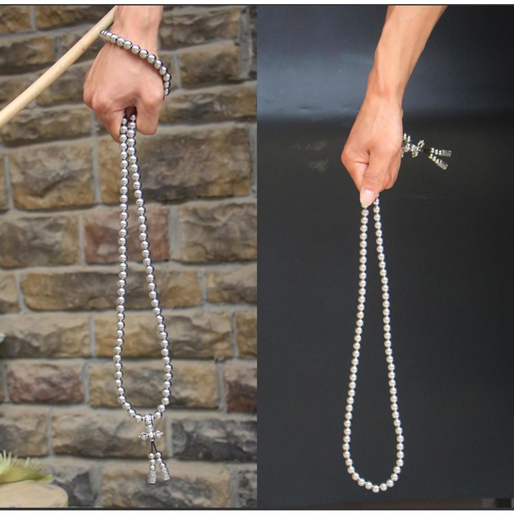 Brass Necklace – 108 Buddha Beads Mala with Multi-Function Self Defense Blessed detail image - detail view 3