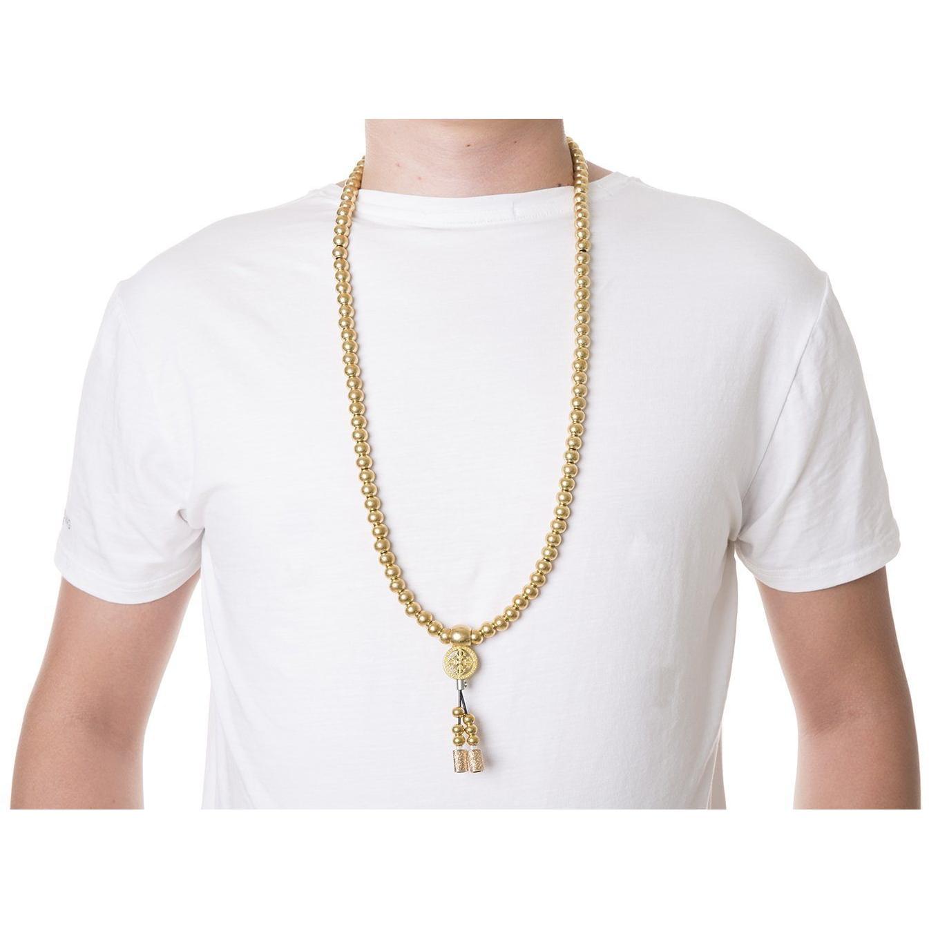Brass Necklace – 108 Buddha Beads Mala with Multi-Function Self Defense Blessed detail image - detail view 7