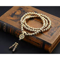 Brass Necklace – 108 Buddha Beads Mala with Multi-Function Self Defense Blessed product image