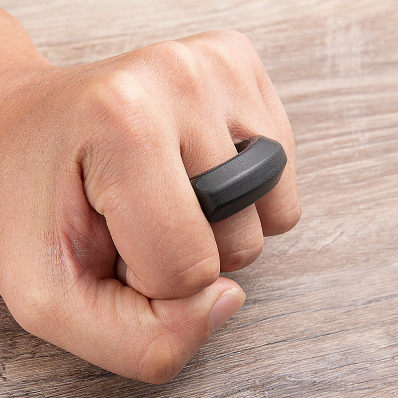Brass Single Finger Knuckles – G10 Fiber Glass Ring with 15mm Ultra Thick Lightweight EDC detail image - detail view 6