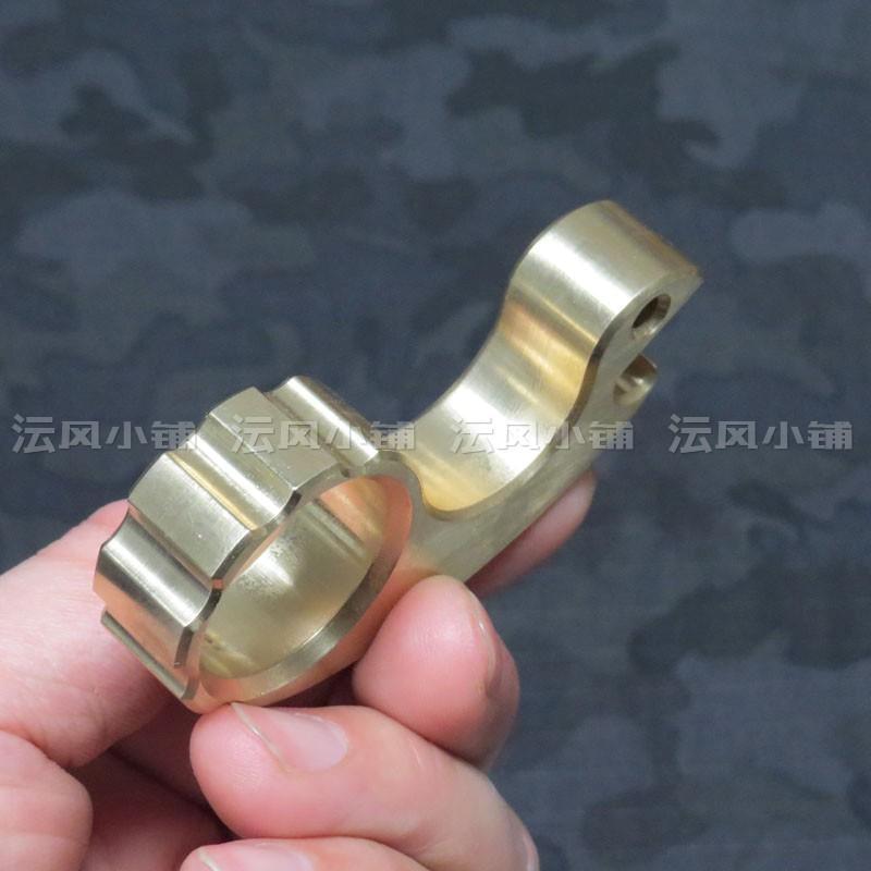 Brass Single Finger Knuckles – H-59 Snail Design Ultra-Thick 15mm with Polished 112g detail image - detail view 3